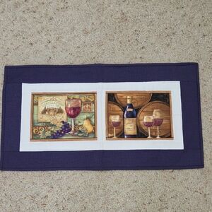 Wine Themed Decorative Table Runner Made In Vermont